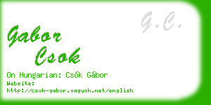 gabor csok business card